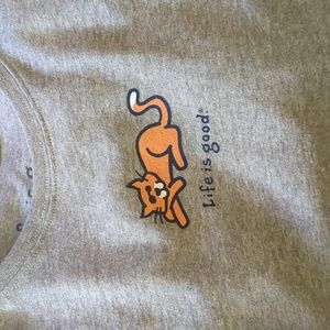 Life is Good cat Tshirt